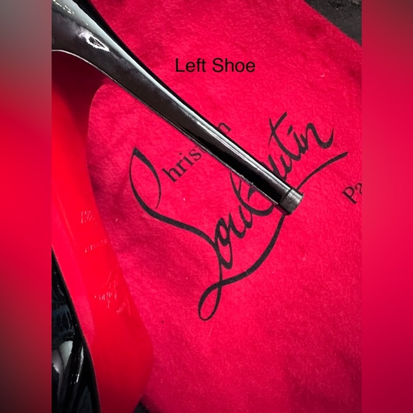 Christian Louboutin Black Patent Leather Simple Pump 120 size 38.5 - Picture 13 of 14